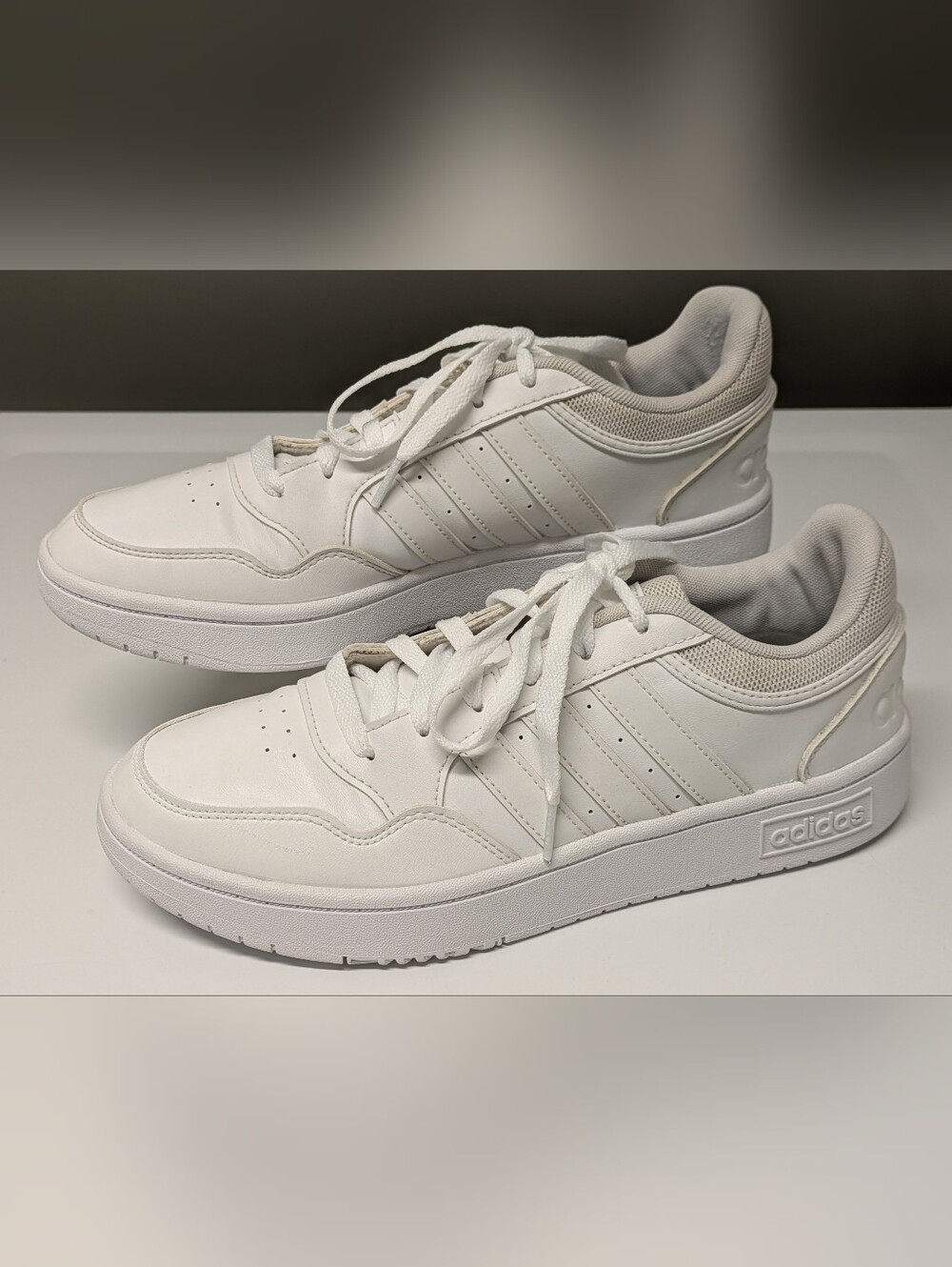 Adidas Hoops Men's Size 8 3.0 Low Classic Vintage White Sneakers IG7916